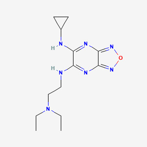 molecular formula C13H21N7O B5208136 N-cyclopropyl-N'-[2-(diethylamino)ethyl][1,2,5]oxadiazolo[3,4-b]pyrazine-5,6-diamine 