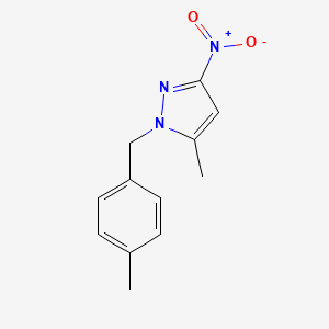 molecular formula C12H13N3O2 B5208152 5-methyl-1-(4-methylbenzyl)-3-nitro-1H-pyrazole 