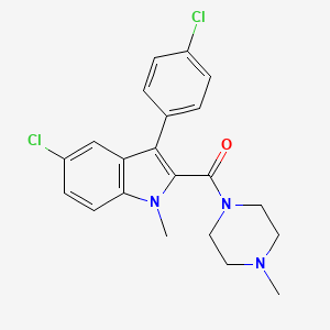 5-chloro-3-(4-chlorophenyl)-1-methyl-2-[(4-methyl-1-piperazinyl)carbonyl]-1H-indole