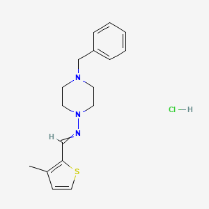 molecular formula C17H22ClN3S B5208169 4-benzyl-N-[(3-methyl-2-thienyl)methylene]-1-piperazinamine hydrochloride 