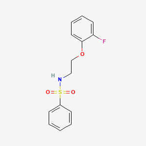 molecular formula C14H14FNO3S B5208202 N-[2-(2-fluorophenoxy)ethyl]benzenesulfonamide 