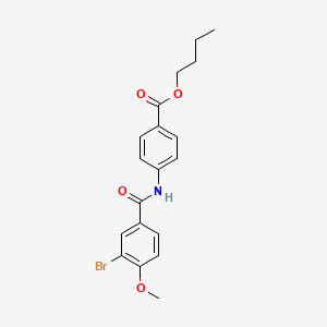 molecular formula C19H20BrNO4 B5208218 butyl 4-[(3-bromo-4-methoxybenzoyl)amino]benzoate 