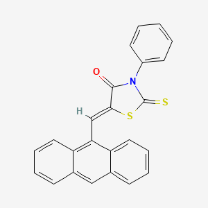 molecular formula C24H15NOS2 B5208224 5-(9-anthrylmethylene)-3-phenyl-2-thioxo-1,3-thiazolidin-4-one 