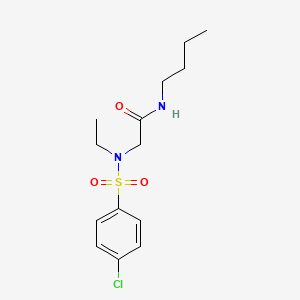 molecular formula C14H21ClN2O3S B5208235 N~1~-butyl-N~2~-[(4-chlorophenyl)sulfonyl]-N~2~-ethylglycinamide 