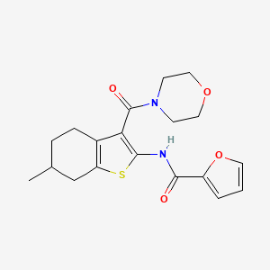 molecular formula C19H22N2O4S B5208300 N-[6-methyl-3-(4-morpholinylcarbonyl)-4,5,6,7-tetrahydro-1-benzothien-2-yl]-2-furamide 
