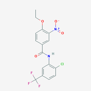 molecular formula C16H12ClF3N2O4 B5208313 N-[2-chloro-5-(trifluoromethyl)phenyl]-4-ethoxy-3-nitrobenzamide 