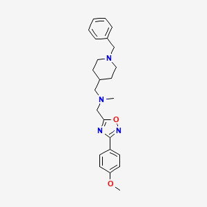 1-(1-benzyl-4-piperidinyl)-N-{[3-(4-methoxyphenyl)-1,2,4-oxadiazol-5-yl]methyl}-N-methylmethanamine