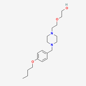 molecular formula C19H32N2O3 B5208356 2-{2-[4-(4-butoxybenzyl)-1-piperazinyl]ethoxy}ethanol 