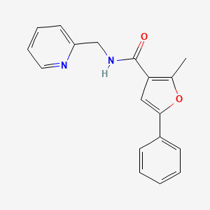 molecular formula C18H16N2O2 B5208383 2-methyl-5-phenyl-N-(2-pyridinylmethyl)-3-furamide 