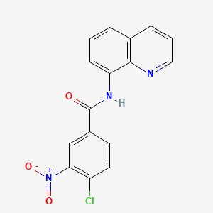 molecular formula C16H10ClN3O3 B5208384 4-chloro-3-nitro-N-8-quinolinylbenzamide 