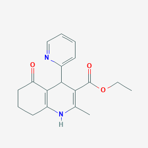 molecular formula C18H20N2O3 B5208393 ethyl 2-methyl-5-oxo-4-(2-pyridinyl)-1,4,5,6,7,8-hexahydro-3-quinolinecarboxylate 