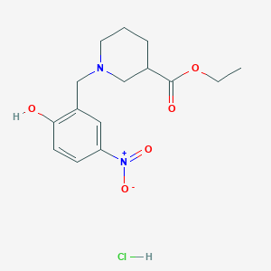 molecular formula C15H21ClN2O5 B5208449 ethyl 1-(2-hydroxy-5-nitrobenzyl)-3-piperidinecarboxylate hydrochloride 