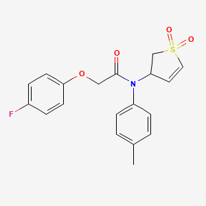 molecular formula C19H18FNO4S B5208481 N-(1,1-dioxido-2,3-dihydro-3-thienyl)-2-(4-fluorophenoxy)-N-(4-methylphenyl)acetamide 