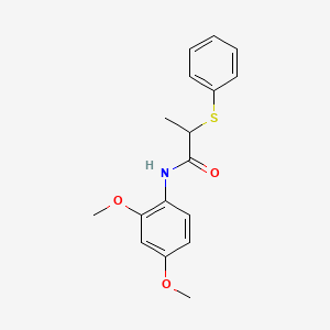 molecular formula C17H19NO3S B5208484 N-(2,4-dimethoxyphenyl)-2-(phenylthio)propanamide 