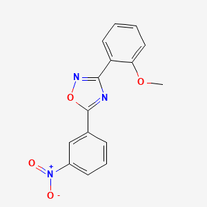 molecular formula C15H11N3O4 B5208487 3-(2-methoxyphenyl)-5-(3-nitrophenyl)-1,2,4-oxadiazole 