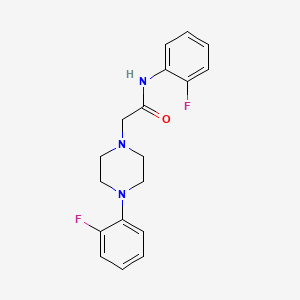 molecular formula C18H19F2N3O B5208488 N-(2-fluorophenyl)-2-[4-(2-fluorophenyl)-1-piperazinyl]acetamide 