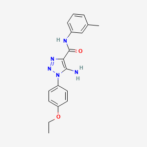 molecular formula C18H19N5O2 B5208489 5-amino-1-(4-ethoxyphenyl)-N-(3-methylphenyl)-1H-1,2,3-triazole-4-carboxamide 