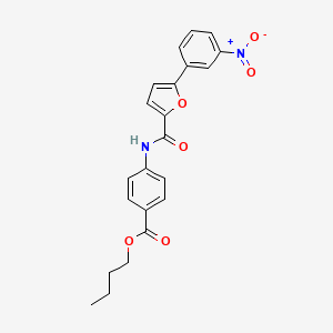 molecular formula C22H20N2O6 B5208494 butyl 4-{[5-(3-nitrophenyl)-2-furoyl]amino}benzoate 