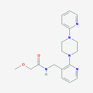 molecular formula C18H23N5O2 B5208506 2-methoxy-N-({2-[4-(2-pyridinyl)-1-piperazinyl]-3-pyridinyl}methyl)acetamide 