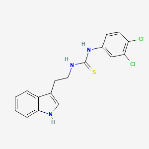 molecular formula C17H15Cl2N3S B5208587 N-(3,4-dichlorophenyl)-N'-[2-(1H-indol-3-yl)ethyl]thiourea 