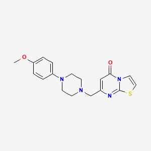 molecular formula C18H20N4O2S B5208593 7-{[4-(4-methoxyphenyl)-1-piperazinyl]methyl}-5H-[1,3]thiazolo[3,2-a]pyrimidin-5-one 
