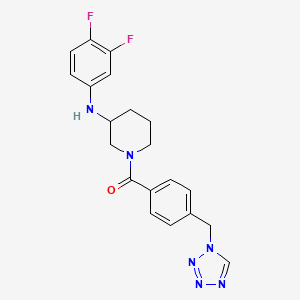 N-(3,4-difluorophenyl)-1-[4-(1H-tetrazol-1-ylmethyl)benzoyl]-3-piperidinamine