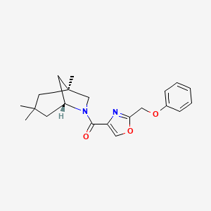 molecular formula C21H26N2O3 B5208605 (1S*,5R*)-1,3,3-trimethyl-6-{[2-(phenoxymethyl)-1,3-oxazol-4-yl]carbonyl}-6-azabicyclo[3.2.1]octane 