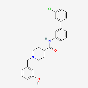molecular formula C25H25ClN2O2 B5208610 N-(3'-chloro-3-biphenylyl)-1-(3-hydroxybenzyl)-4-piperidinecarboxamide 