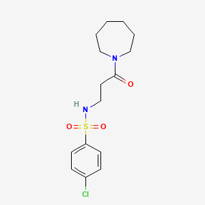 molecular formula C15H21ClN2O3S B5208638 N-[3-(1-azepanyl)-3-oxopropyl]-4-chlorobenzenesulfonamide 