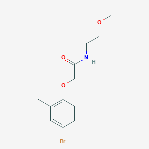 molecular formula C12H16BrNO3 B5208647 2-(4-bromo-2-methylphenoxy)-N-(2-methoxyethyl)acetamide 