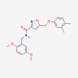 molecular formula C22H24N2O5 B5208654 N-(2,5-dimethoxybenzyl)-5-[(3,4-dimethylphenoxy)methyl]-3-isoxazolecarboxamide 