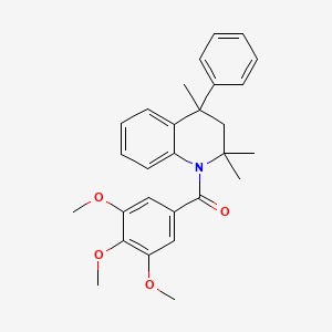 2,2,4-trimethyl-4-phenyl-1-(3,4,5-trimethoxybenzoyl)-1,2,3,4-tetrahydroquinoline