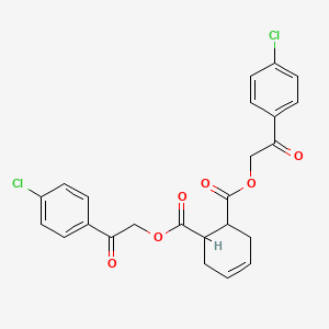 molecular formula C24H20Cl2O6 B5208673 bis[2-(4-chlorophenyl)-2-oxoethyl] 4-cyclohexene-1,2-dicarboxylate 