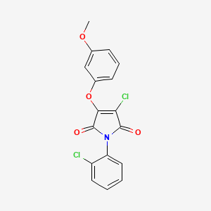 molecular formula C17H11Cl2NO4 B5208675 3-chloro-1-(2-chlorophenyl)-4-(3-methoxyphenoxy)-1H-pyrrole-2,5-dione 