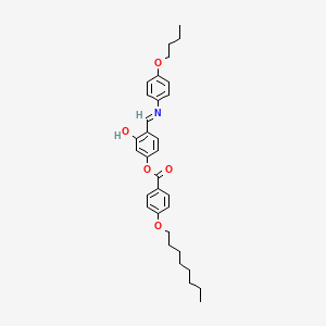 molecular formula C32H39NO5 B5208681 4-{[(4-butoxyphenyl)imino]methyl}-3-hydroxyphenyl 4-(octyloxy)benzoate 