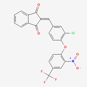 2-{3-chloro-4-[2-nitro-4-(trifluoromethyl)phenoxy]benzylidene}-1H-indene-1,3(2H)-dione