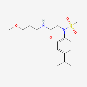 molecular formula C16H26N2O4S B5208697 N~2~-(4-isopropylphenyl)-N~1~-(3-methoxypropyl)-N~2~-(methylsulfonyl)glycinamide 