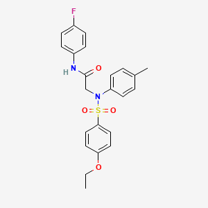 molecular formula C23H23FN2O4S B5208714 N~2~-[(4-ethoxyphenyl)sulfonyl]-N~1~-(4-fluorophenyl)-N~2~-(4-methylphenyl)glycinamide 