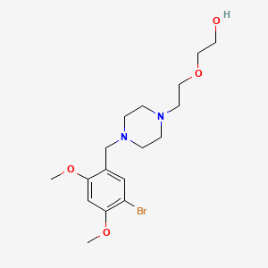 molecular formula C17H27BrN2O4 B5208719 2-{2-[4-(5-bromo-2,4-dimethoxybenzyl)-1-piperazinyl]ethoxy}ethanol 