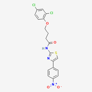 molecular formula C19H15Cl2N3O4S B5208731 4-(2,4-dichlorophenoxy)-N-[4-(4-nitrophenyl)-1,3-thiazol-2-yl]butanamide 