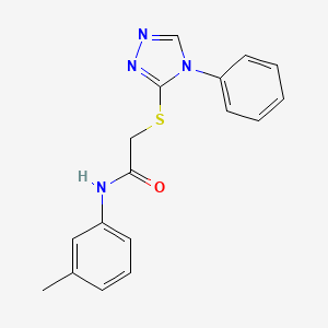 molecular formula C17H16N4OS B5208743 N-(3-methylphenyl)-2-[(4-phenyl-4H-1,2,4-triazol-3-yl)thio]acetamide 