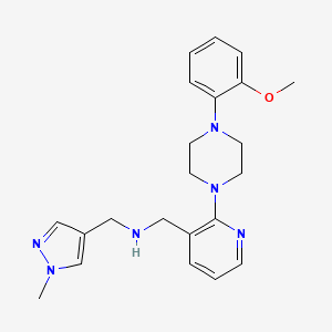 molecular formula C22H28N6O B5208750 ({2-[4-(2-methoxyphenyl)-1-piperazinyl]-3-pyridinyl}methyl)[(1-methyl-1H-pyrazol-4-yl)methyl]amine 