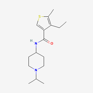 molecular formula C16H26N2OS B5208788 4-ethyl-N-(1-isopropyl-4-piperidinyl)-5-methyl-3-thiophenecarboxamide 