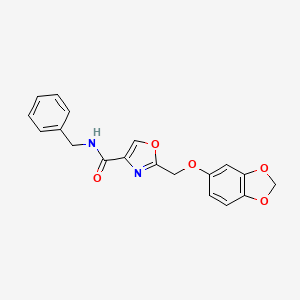 molecular formula C19H16N2O5 B5208791 2-[(1,3-benzodioxol-5-yloxy)methyl]-N-benzyl-1,3-oxazole-4-carboxamide 