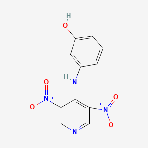 molecular formula C11H8N4O5 B5208799 3-[(3,5-dinitro-4-pyridinyl)amino]phenol 