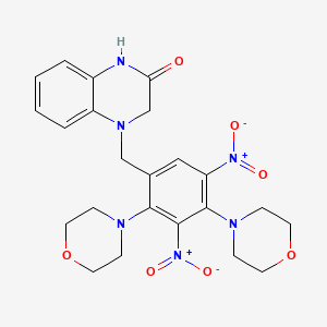 molecular formula C23H26N6O7 B5208803 4-(2,4-di-4-morpholinyl-3,5-dinitrobenzyl)-3,4-dihydro-2(1H)-quinoxalinone 