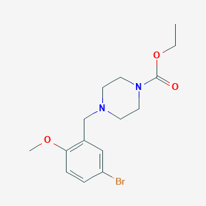 molecular formula C15H21BrN2O3 B5208819 ethyl 4-(5-bromo-2-methoxybenzyl)-1-piperazinecarboxylate 