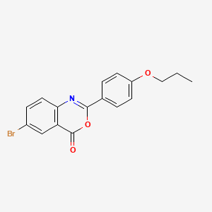 molecular formula C17H14BrNO3 B5208827 6-bromo-2-(4-propoxyphenyl)-4H-3,1-benzoxazin-4-one 