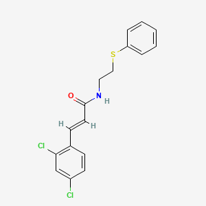 molecular formula C17H15Cl2NOS B5208836 3-(2,4-dichlorophenyl)-N-[2-(phenylthio)ethyl]acrylamide 
