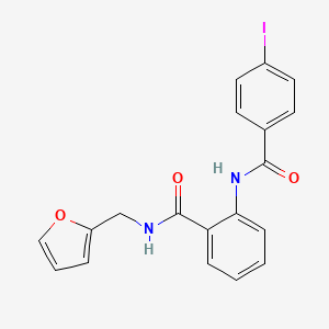molecular formula C19H15IN2O3 B5208870 N-(2-furylmethyl)-2-[(4-iodobenzoyl)amino]benzamide 